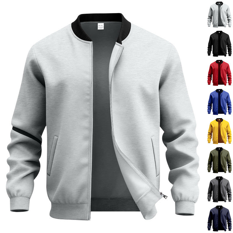 Herren nan stylische Bomberjacke mit elastischem Saum, Rippkragen und verdecktem Reißverschluss Echo Archiv