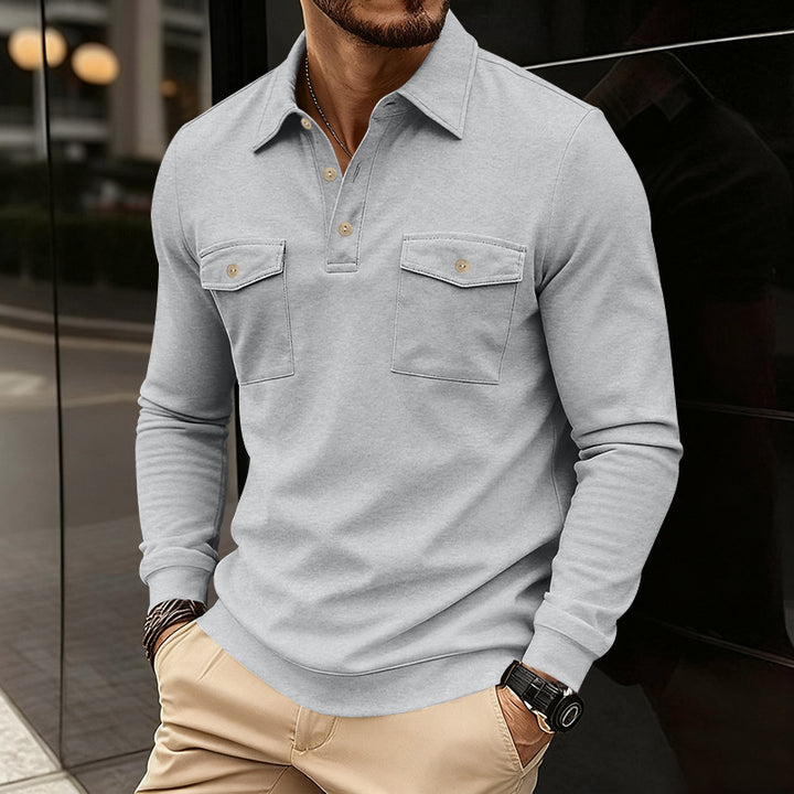 Herren Poloshirt mit zwei praktischen Brusttaschen und modernem Schnitt Echoarchiv