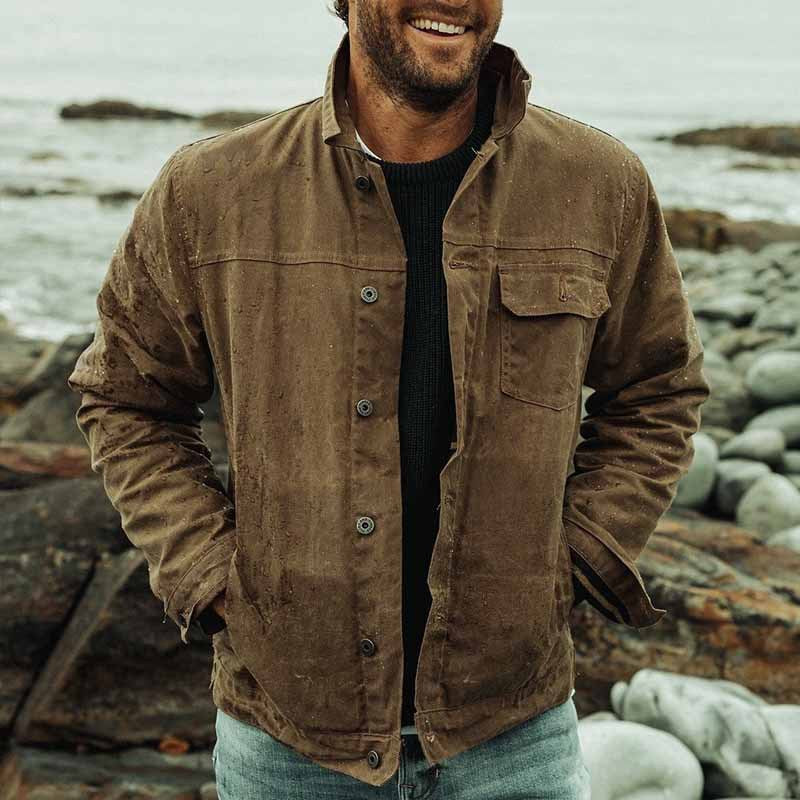 Herren wasserabweisende Casual-Jacke mit praktischen Brusttaschen Echoarchiv
