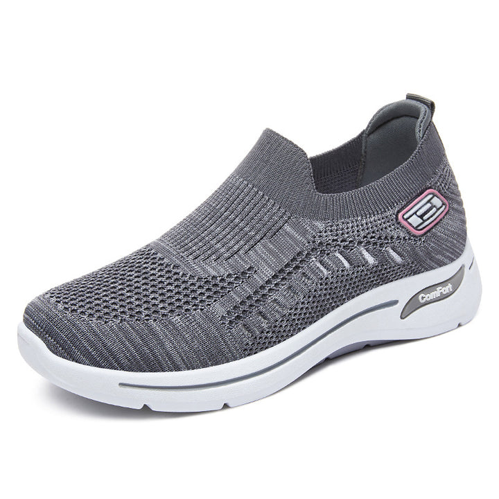 Damen nan ultraleichter gestrickter Slip-On Walking-Sneaker mit nahtlosem Sockenschaft und dämpfender EVA-Comfort-Zwischensohle Echo Archiv