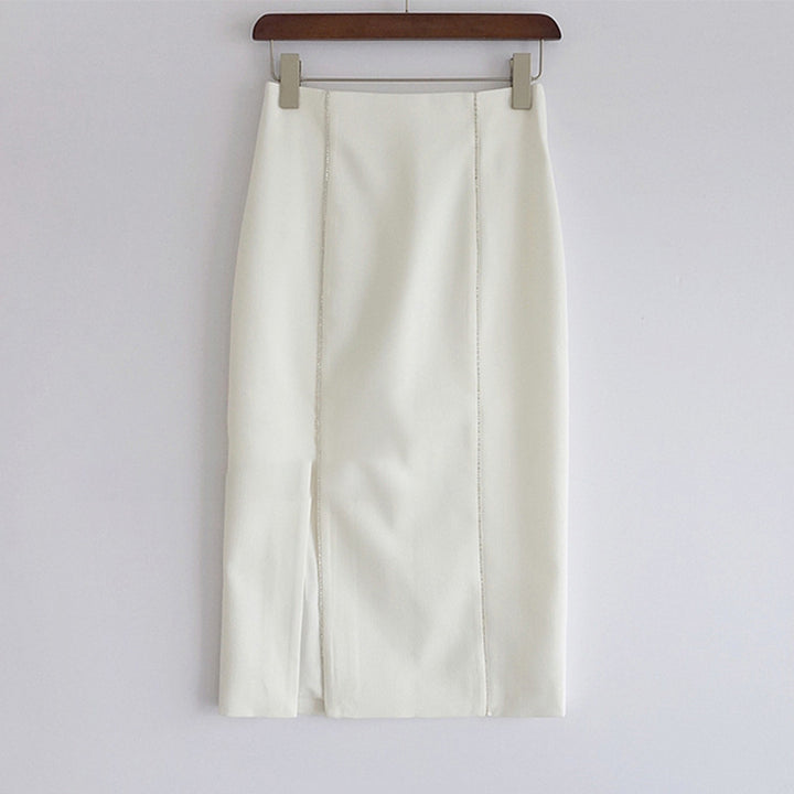 Damen Eleganter Bleistiftrock mit seitlichem Schlitz und feinem Stoff Echoarchiv