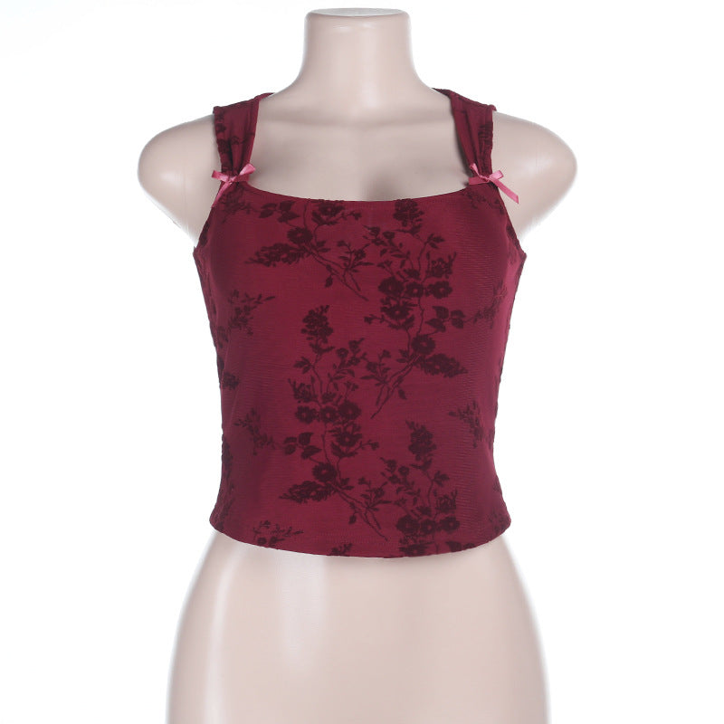 Damen Blumendesign Crop-Top Echo Archiv