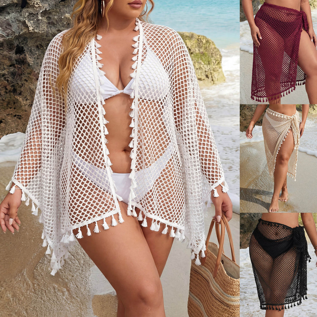 Damen luftiger Häkel-Strandsarong Echo Archiv 1779787399