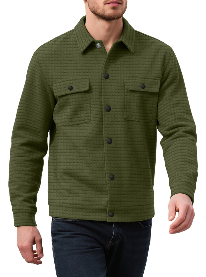 Herren lässige Karo-Jacke mit zweigeteilten Taschen Echoarchiv