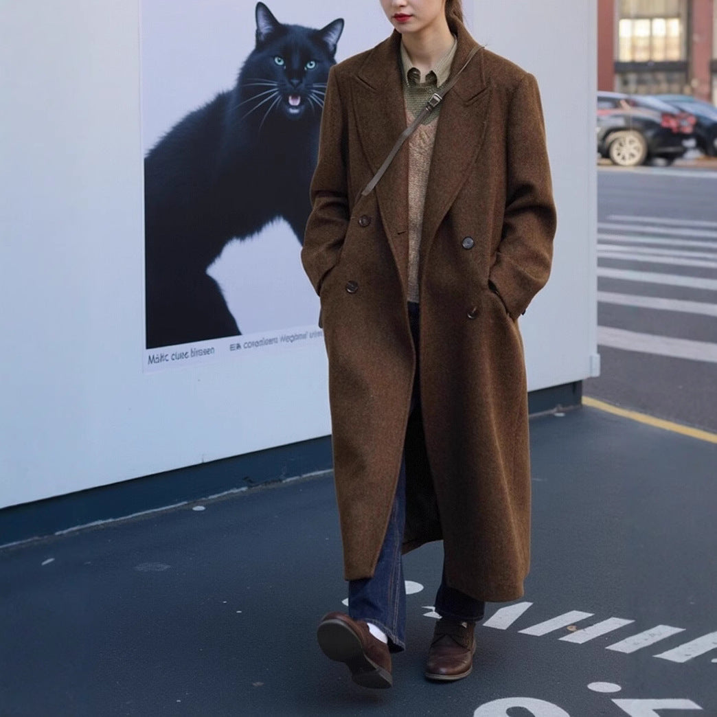 Damen Elegante und moderne Wool Trenchcoat Echoarchiv