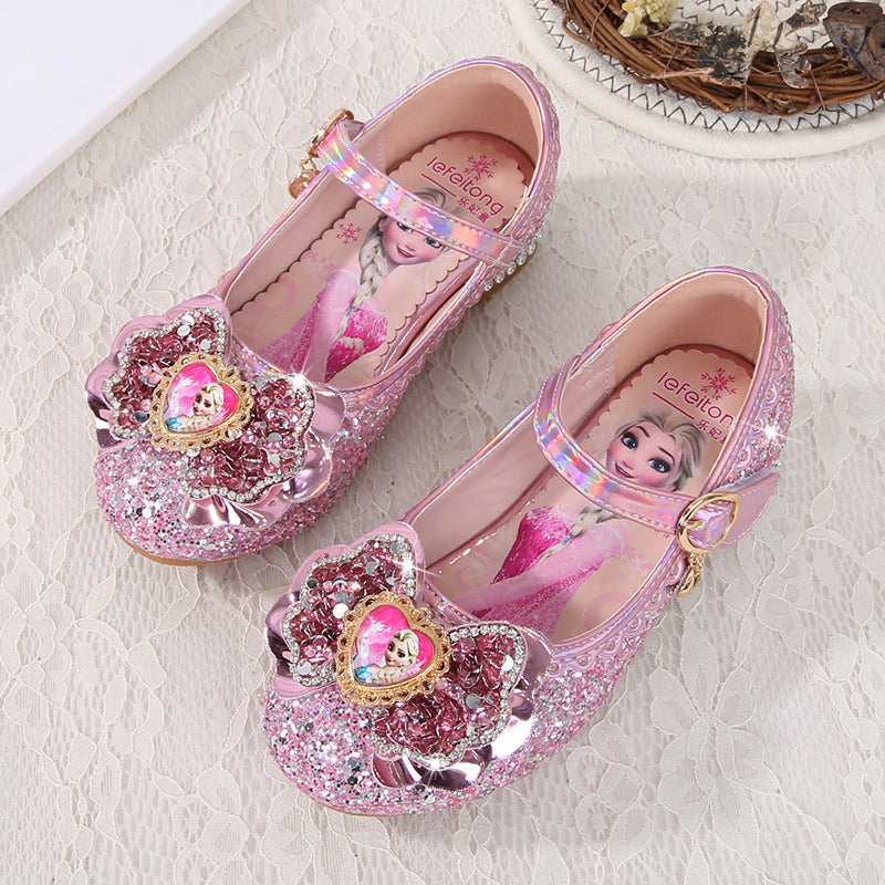 Mädchen Festliche Glitzer Ballerinas mit Blumenapplikation Echo Archiv