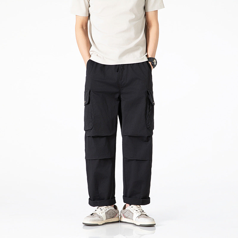 Herren Relaxed-Fit Multi-Taschen Cargo-Hose aus leichtem Baumwollmix Echo Archiv