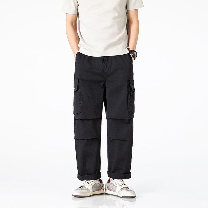 Herren Relaxed-Fit Multi-Taschen Cargo-Hose aus leichtem Baumwollmix Echo Archiv