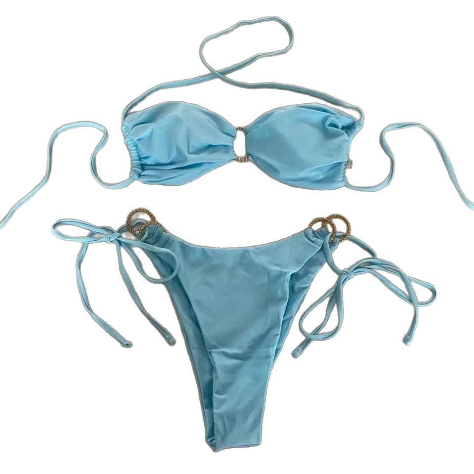 Damen Bandeau-Bikini mit goldenen Akzenten Echo Archiv