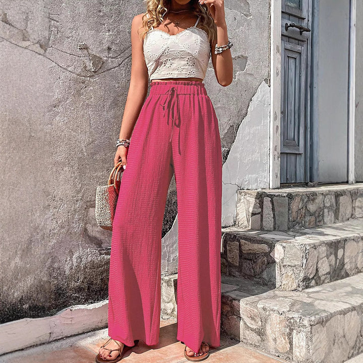 Damen Bequeme und elegante weit geschnittene Stoffhose Echo Archiv