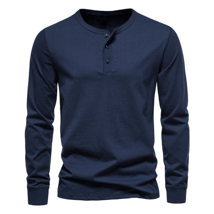 Herren Langarm-Henley-Shirt mit Knopfleiste und hohem Tragekomfort Echoarchiv