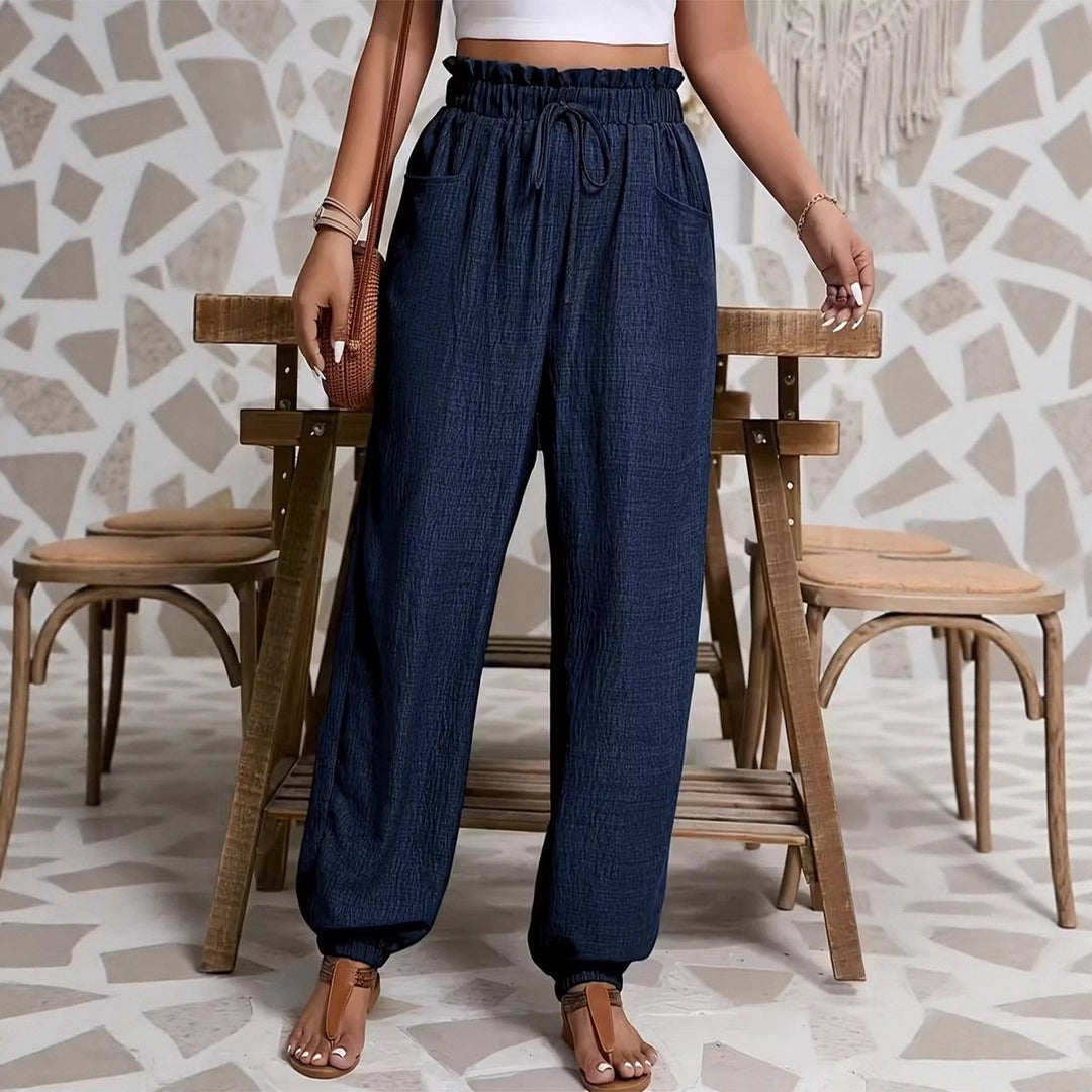 Damen weite Paperbag-Hose Echoarchiv
