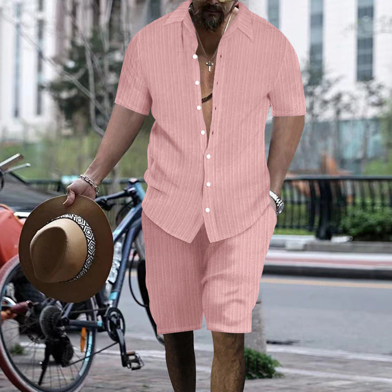 Herren Freizeitanzug im modernen Streifenlook Echoarchiv