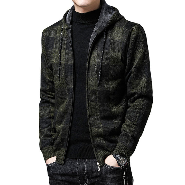 Herren Hooded Strickjacke Echoarchiv