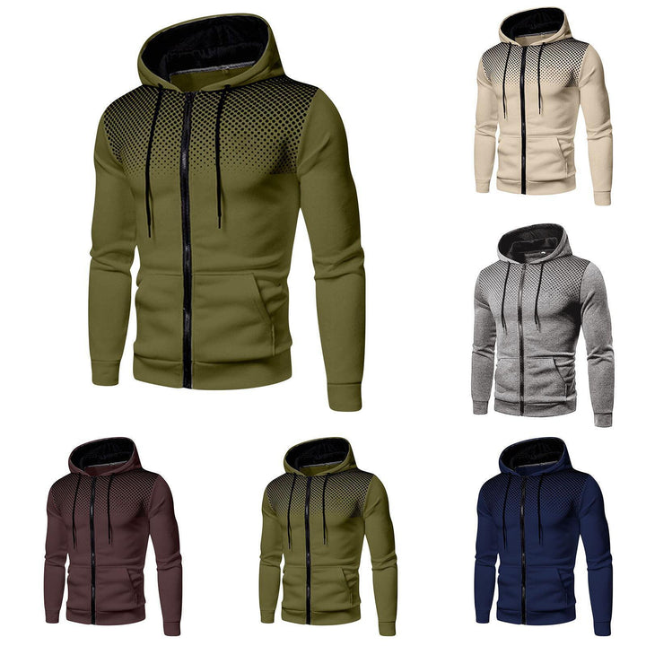Herren sportlicher Kapuzenpullover mit innovativer Struktur und praktischen Reißverschlusstaschen Echoarchiv
