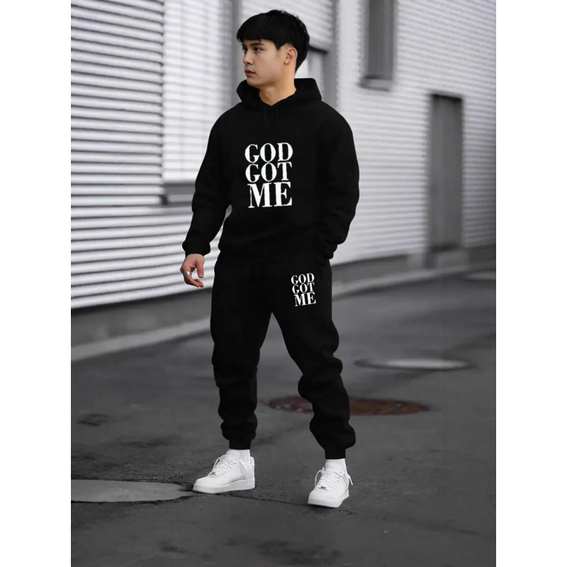 Herren Fragen Hoodie und Jogginghose Set Echoarchiv
