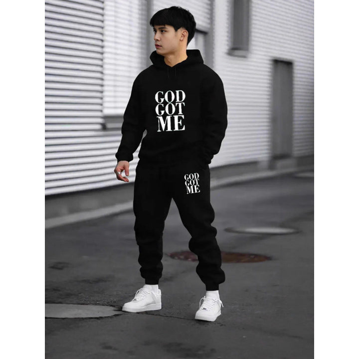 Herren Fragen Hoodie und Jogginghose Set Echoarchiv