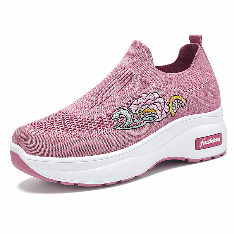 Damen nan atmungsaktive Strick-Sneaker mit Plateau-Sohle und elastischer Sockenkonstruktion Echo Archiv