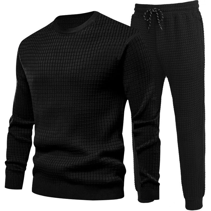 Herren Oberteil und Jogginghose Set mit strukturiertem Design Echoarchiv