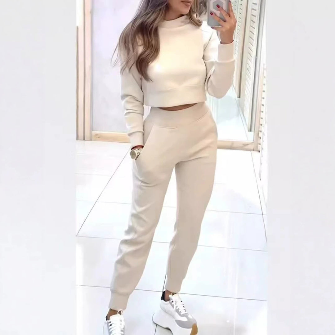 Damen Modischer Sweater und Jogginghose Set Echoarchiv