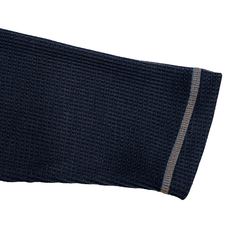 Herren Langarm-Henley-Shirt mit modernem Design Echoarchiv