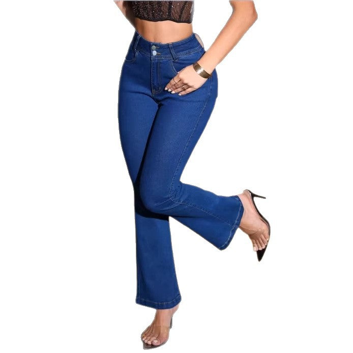 Damen Sculptende High‑Waist Bootcut‑Jeans mit sculptendem Stretchbund Echo Archiv
