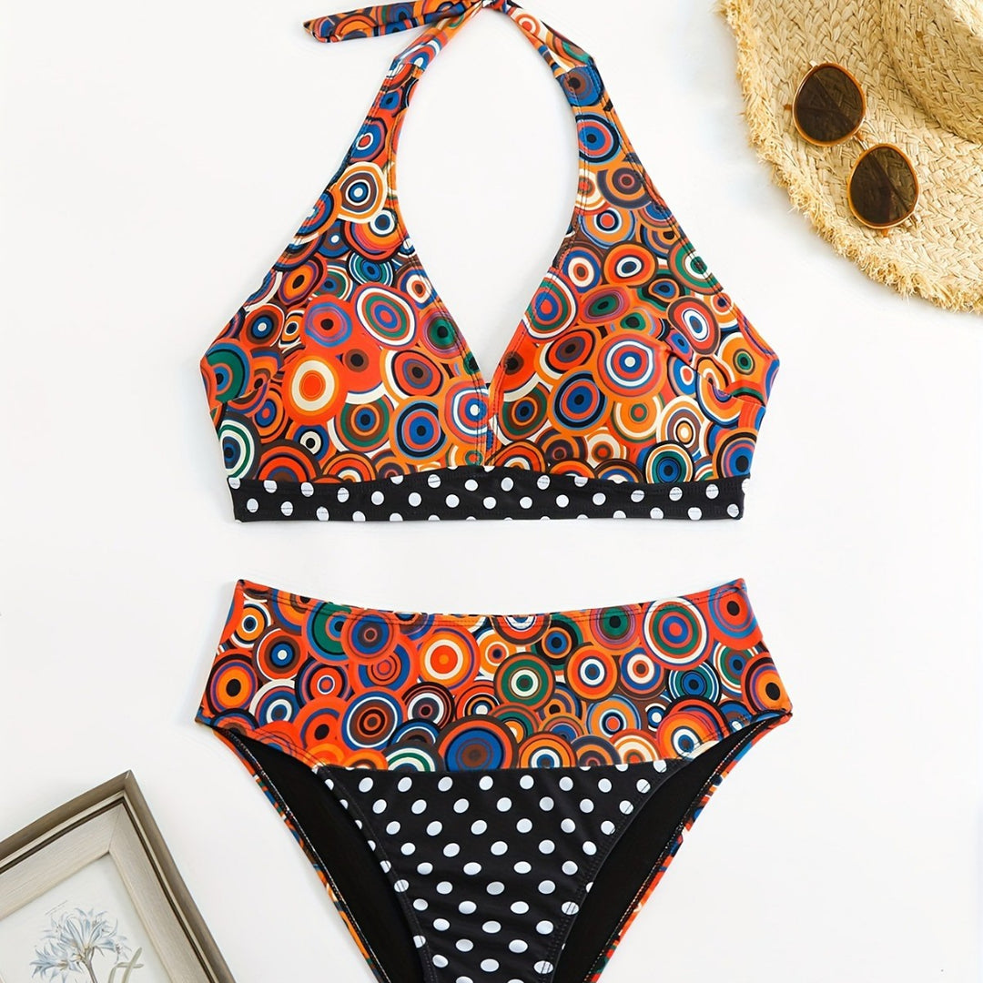 Damen Triangel-Bikini mit modischem Punkten-Design Echo Archiv