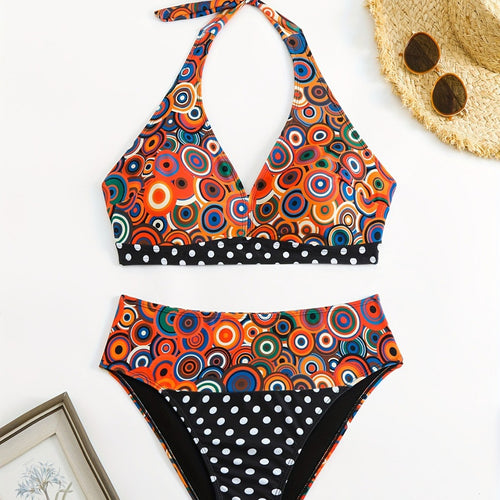 Damen Triangel-Bikini mit modischem Punkten-Design Echo Archiv