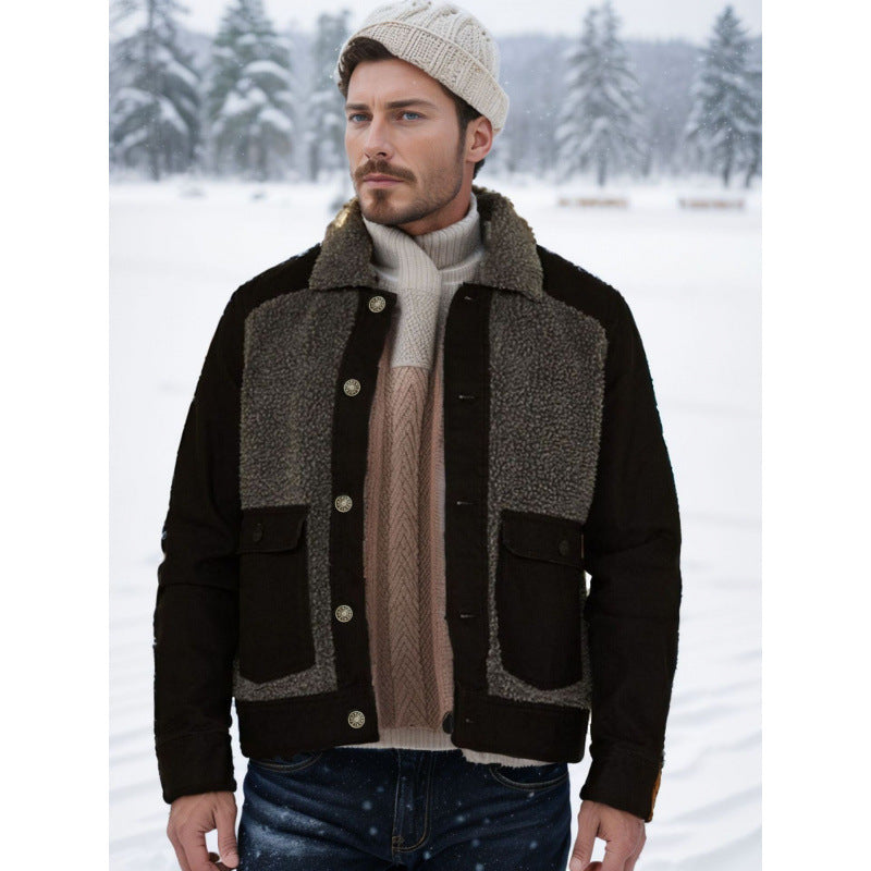 Herren modische Jacke mit durchgehendem Fleece-Futter Echoarchiv