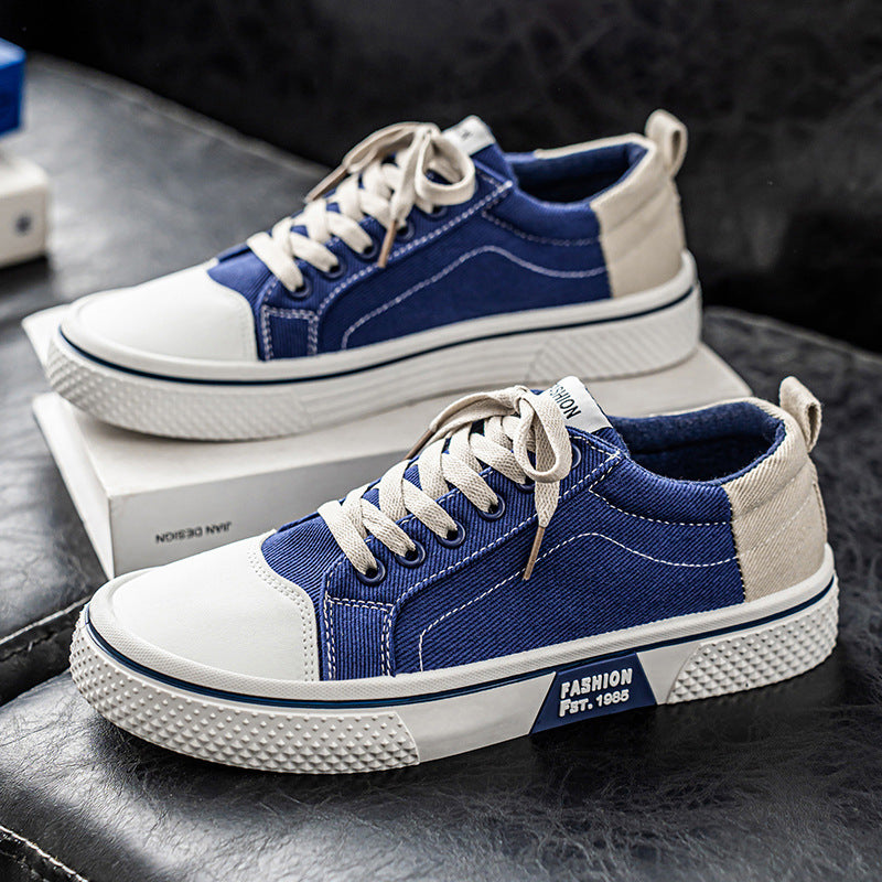 Herren Low-Top Canvas-Plateau-Sneaker mit profilierter Gummisohle und verstärkter Zehenkappe Echoarhiv – Norré