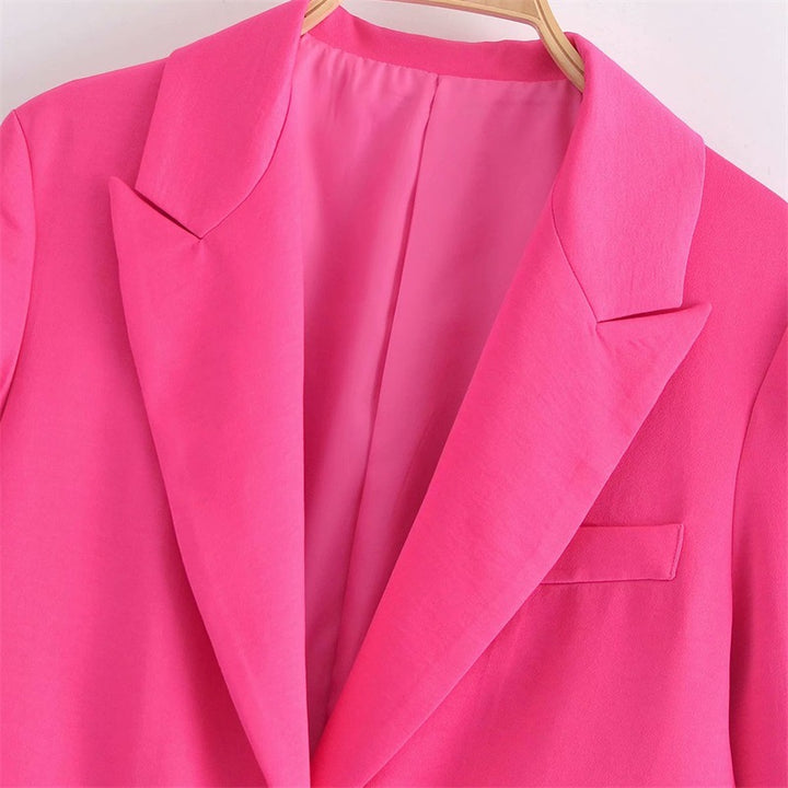 Damen Zweiteiliges Anzug-Set mit Oversized-Blazer und hochtaillierter Weitbein-Hose Echoarchiv