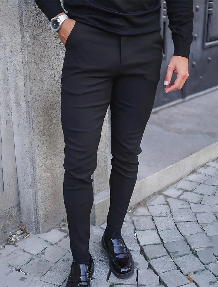 Herren Slim-Fit Hose mit elastischem Bund und modernen Details Echoarchiv