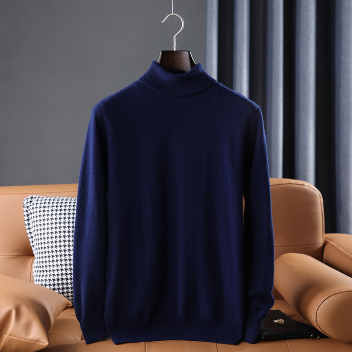 Herren Feiner Rollkragenpullover in schlanker Minimal‑Silhouette aus Woll‑Kaschmir‑Mix Echoarchiv