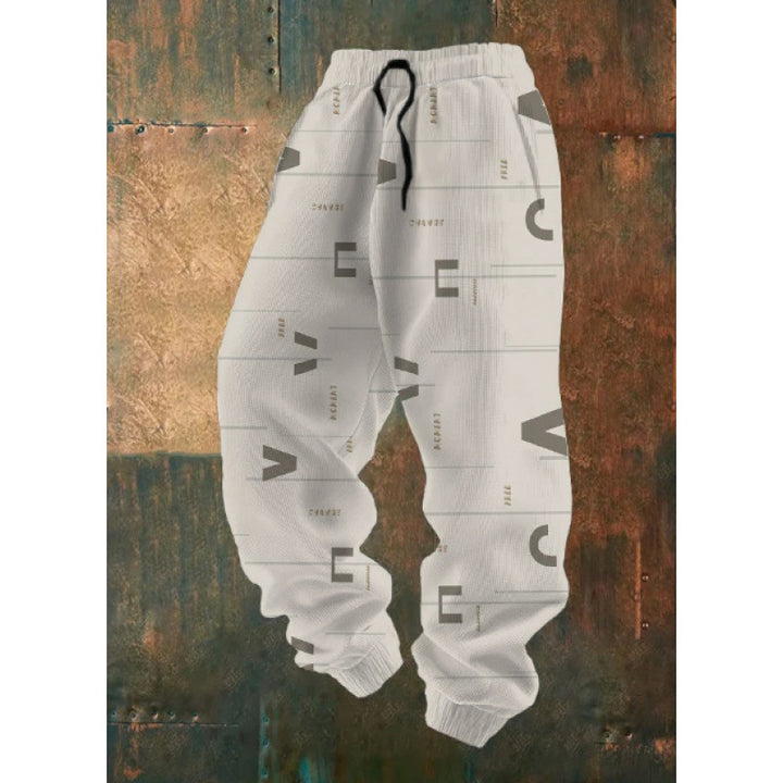 Damen Bequeme Freizeithose mit kreativem Druck Echoarchiv