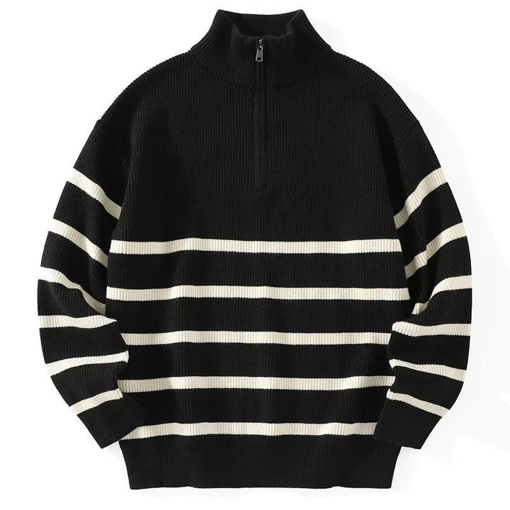 Herrenmode Strickpullover mit Stehkragen Echo Archive