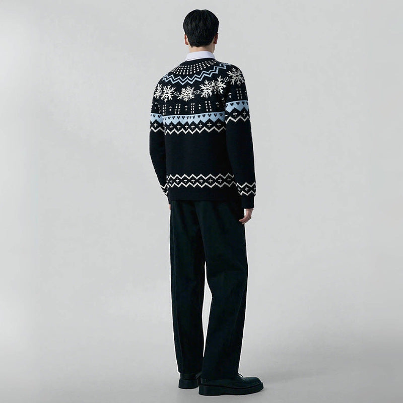 Herren Strickpullover mit winterlichem Muster Echoarchiv