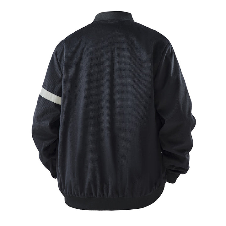 Herren Leichte Utility-Bomberjacke mit Druckknopfverschluss, Brusttaschen und reflektierendem Ärmelstreifen Echo Archiv