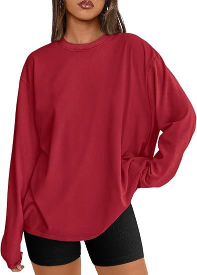 Damen Oversize-Sweatshirt mit Rundhalsausschnitt und verlängertem Saum – Avérine
