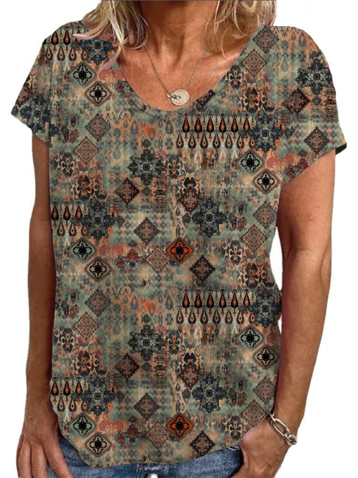Damen Lockere Bluse mit buntem Paisleymuster Echo Archiv