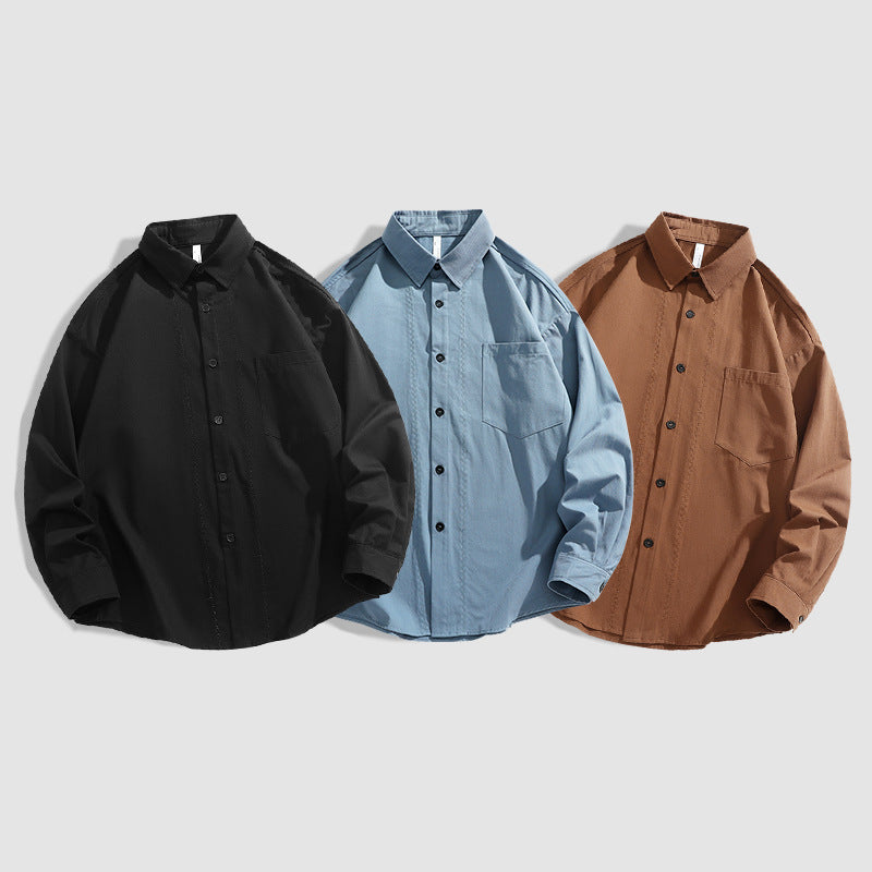 Herren lässiges Overshirt mit praktischen Brusttaschen und bequemer Passform Echoarchiv