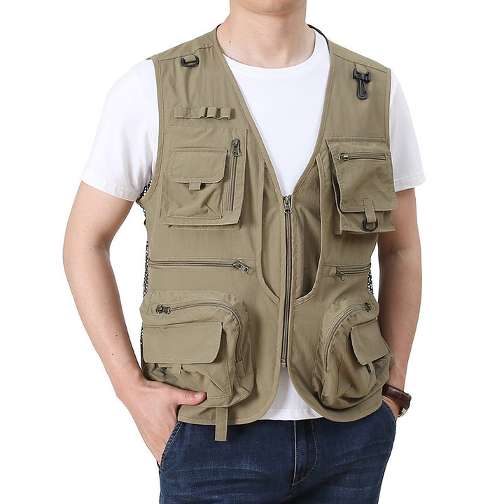 Herren Multifunktionale Angler Utility Weste mit Mehrfachtaschen Echo Archiv