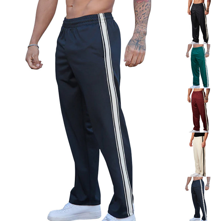 Herren Atmungsaktive Sporthose mit Seitentaschen und dekorativem Streifen Echoarchiv