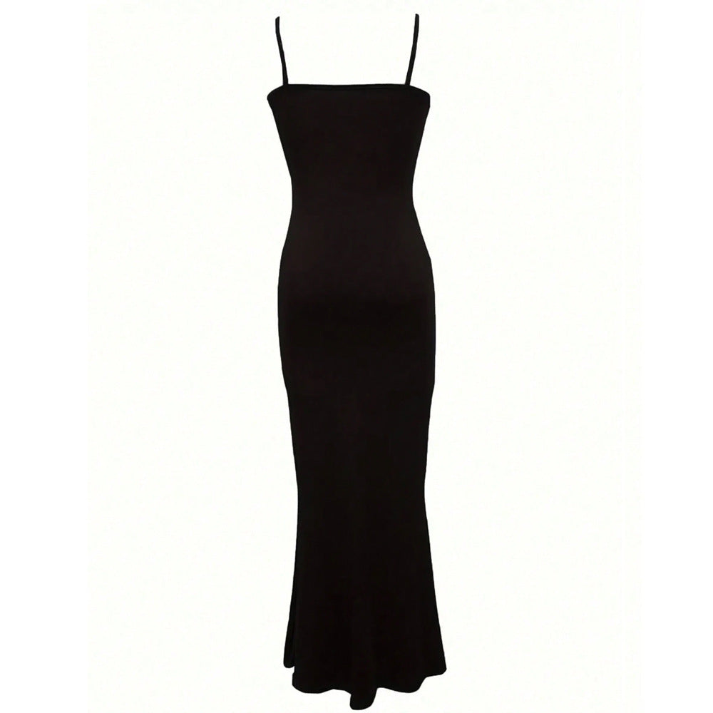Damen figurbetontes Maxikleid mit schmalen Trägern und elegantem Schnitt Echo Archiv