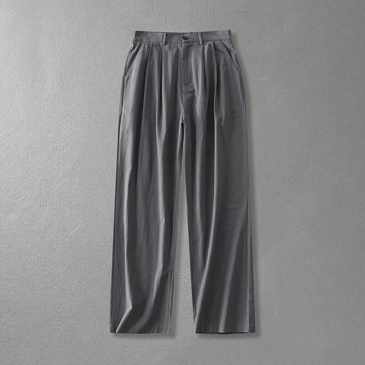 Damen Weite Bundfalten-Hose mit hoher Taille Echoarchiv