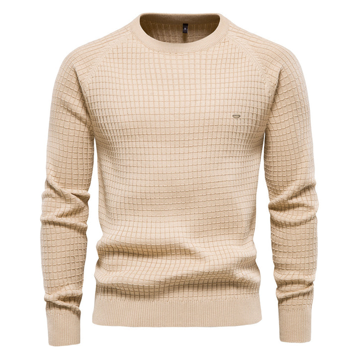 Herren strukturiertes Rundhals Sweatshirt mit modernem Design Echoarchiv