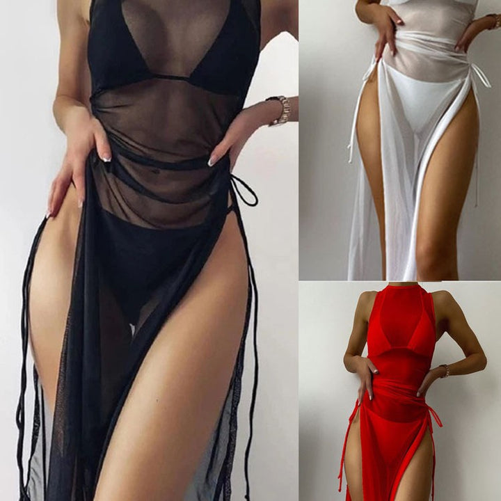 Damen Lässiges Strandkleid mit verstellbaren Riemen Echo Archiv