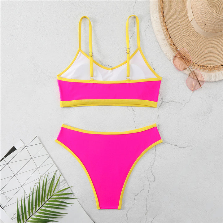 Damen Triangel-Bikini mit elastischem Bund und stylischem Kontrast Echo Archiv