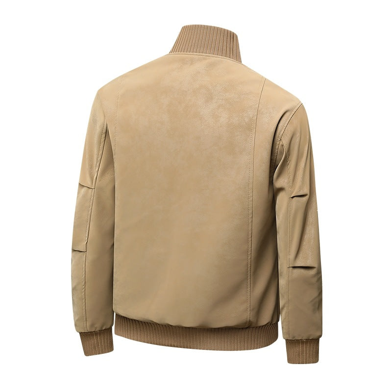Herren Velours‑Imitat Bomberjacke mit Stehkragen, Thermofutter & Reißverschluss Echoarchiv