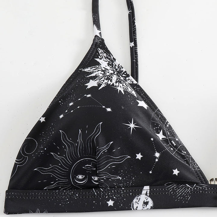 Damen Triangel-Bikini mit kreativem Galaxie-Design Echo Archiv