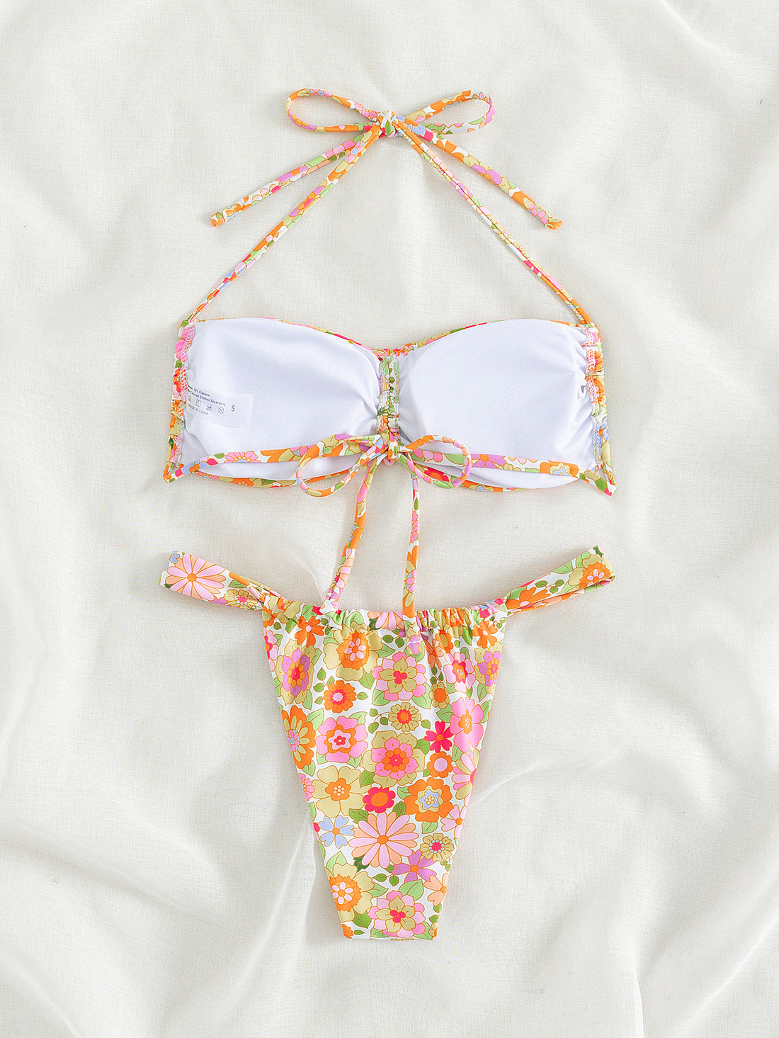 Damen Bandeau-Bikini mit verspieltem Blumendesign – Maréssa